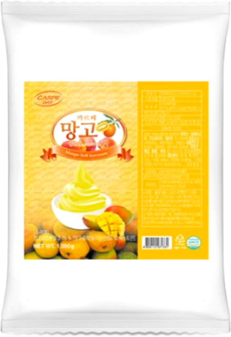 까르페 망고 소프트 아이스크림 가루, 3개, 1kg