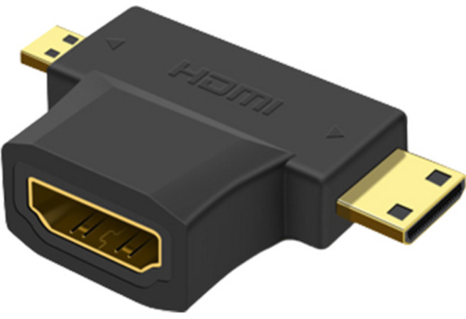 네츄럴파크 젠더/컨버터/케이블 HDMI DP MINI DVI VGA 영상 변환 정리 연장 해상도 화질 상향 듀얼, 5.mini micro to hdmi 젠더, 1개