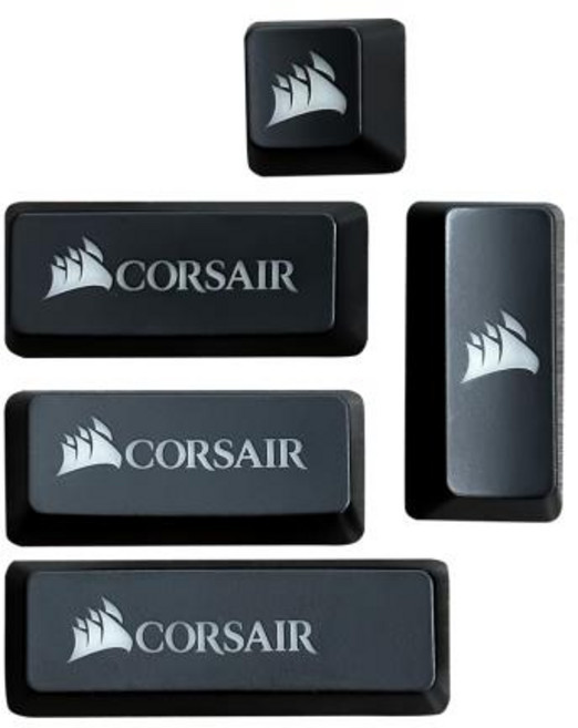 Corsair Strafe RGB MK2 K70LUX K68 K63 K65 K95 키보드 키캡 104 키 기계식 게임용 예비 키캡, 블랙 스위치, 1)Corsair Logo 5pcs