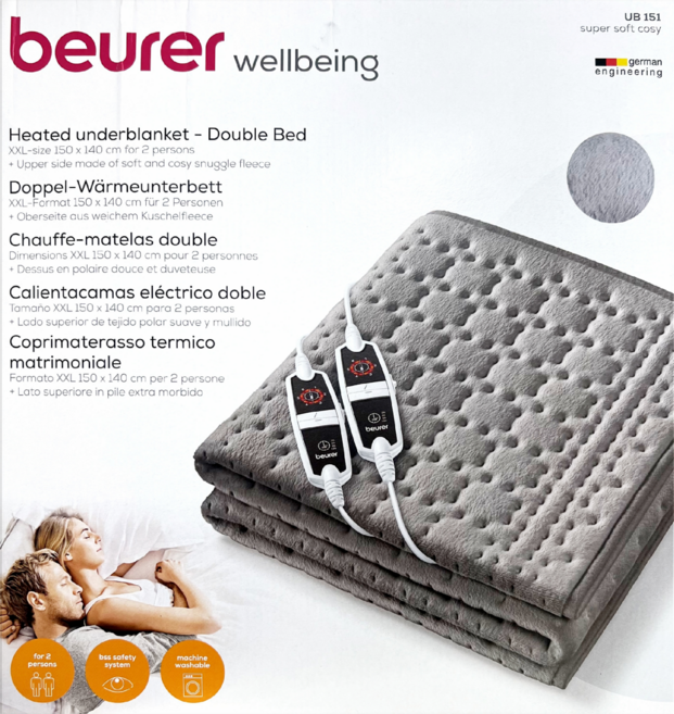 독일 보이로 전기요 전기장판 전기매트 워셔블 전기담요 쇼파 방석 코스트코, 그레이, 140x150cm