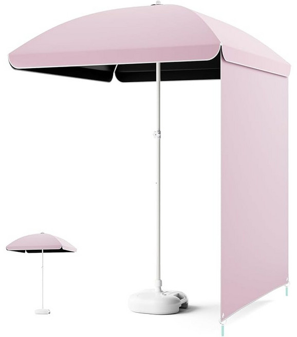 대형 파라솔 그늘막 카페 정원 호텔 커피숍 인테리어 파라솔 4단 높이 조절 야외용, 핑크