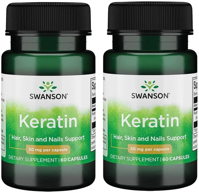 Swanson Keratin 50mg 스완슨 케라틴 60정 2팩, 2개, 60 - 쿠팡
