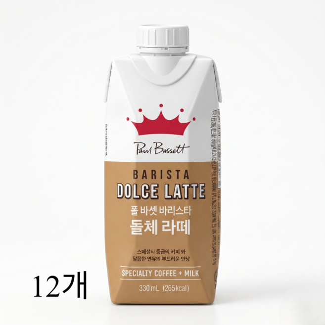 폴바셋 바리스타 돌체라떼, 330ml, 12개