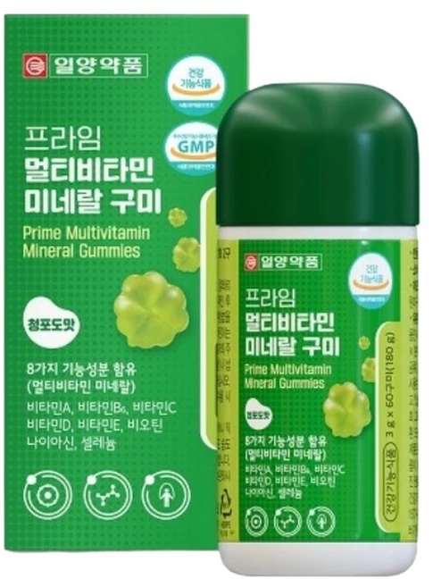 멀티비타민 미네랄 구미 3g x 60구미 청포도맛 젤리 비타민 맛있는 영양제, 1개 - 쿠팡