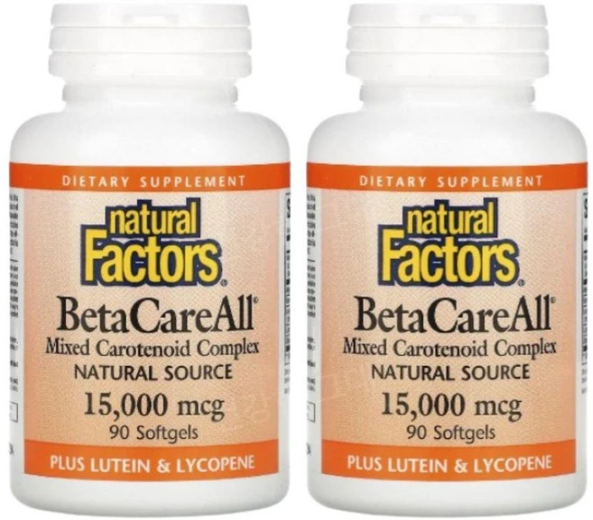 네추럴팩터스 BetaCareAll 15000mcg NFS-01014 소프트젤 영양제 90정 x2, 2개 - 쿠팡