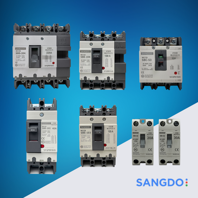 산업용누전차단기 배선차단기 상도전기 SEC-52_2P40A SBE-104_4P100A, 산업용 누전차단기, (SIE-32) 30AF / 2P20A 고감도