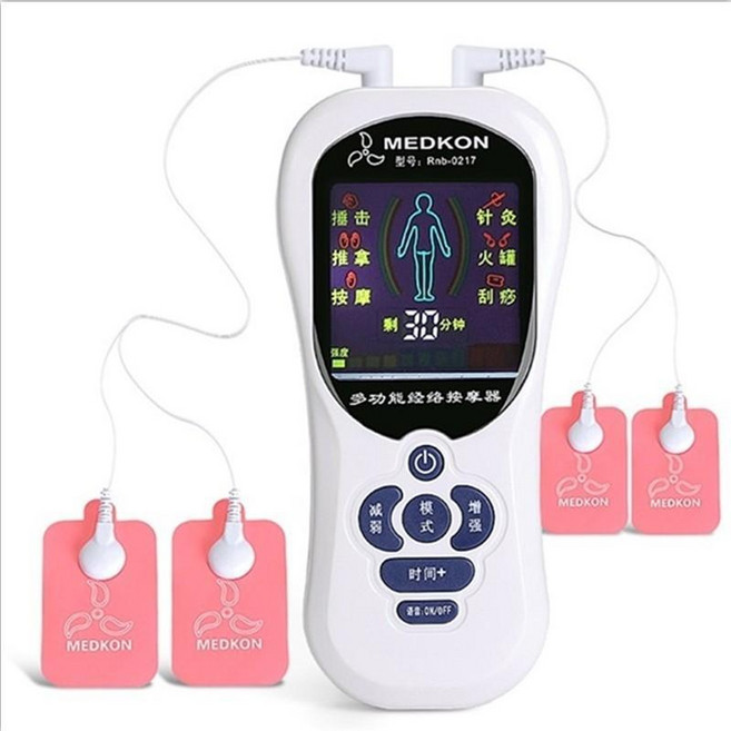 MEDKON 數碼低頻脈衝按摩器 充電式雙輸出, 白色,150*70*22mm充電