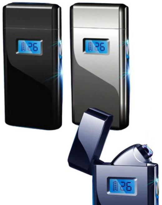 듀얼 플라즈마 전자 라이터 USB 충전식 휴대용 선물용, 1개, 골드