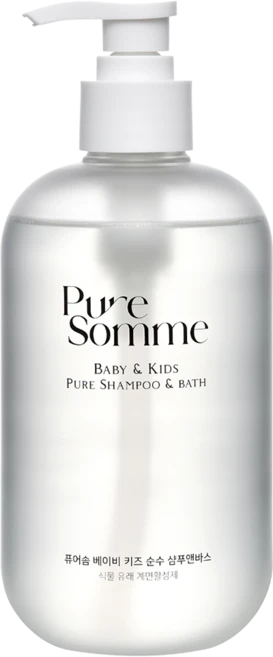 [화해1위] 퓨어솜 베이비 키즈 민감성 보습 아토 케어 순수 샴푸앤바스, 1개, 500ml - 쿠팡