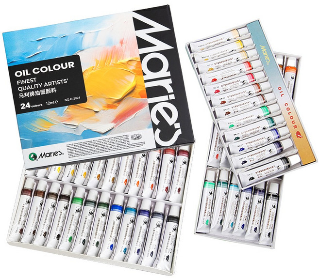 마리 전문가용 유화물감 세트 오일물감 12ml 12색