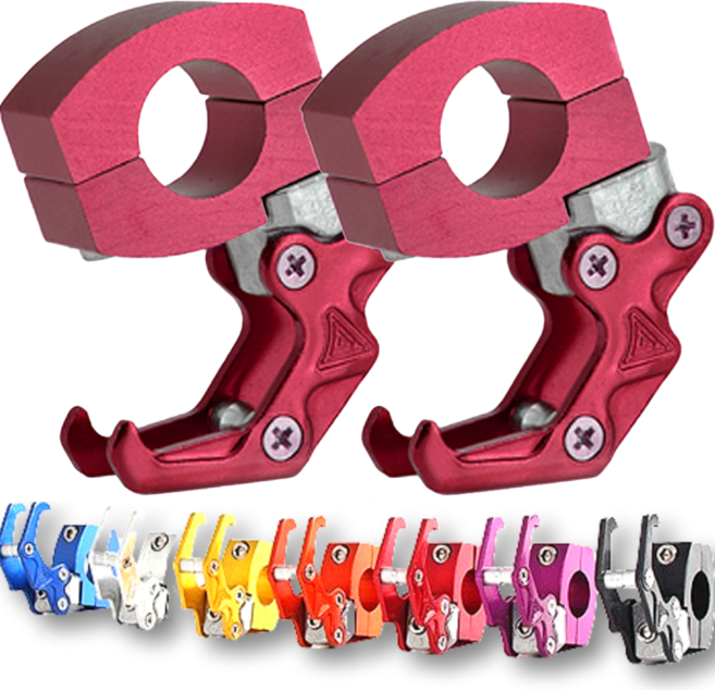 스피드마크 오토바이 봉지걸이, 2개, 레드