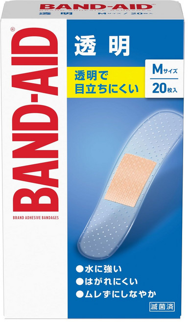 BAND-AID(밴드에이드) 구급 반창고 투명 M사이즈 20장, 1개