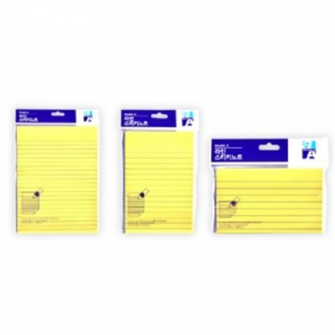 [더블에이] 라인스티키노트 옐로우 150*101mm