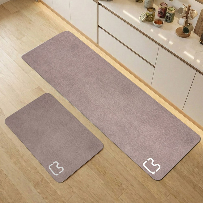 모레아오브제 빨아쓰는 소프트 규조토 주방매트 발매트 1+1 세트 무지단색심플 14종, SIM-2606