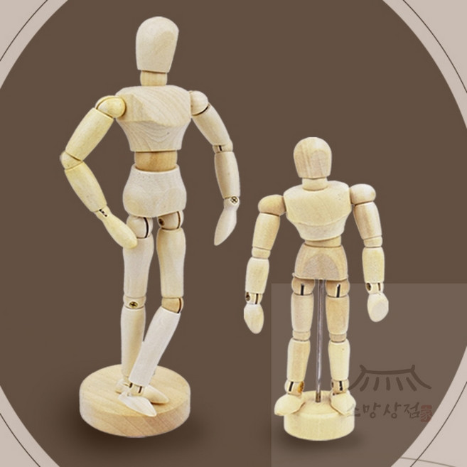우노상점 관절 목각인형 장식인형, 11cm, 1개