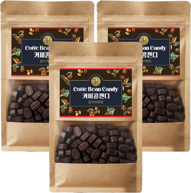 로스티드 커피콩 캔디 모카커피맛, 3개, 300g