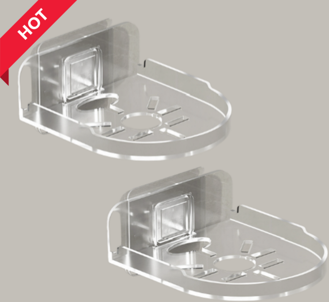 맘띵 무타공 홈캠 CCTV 거치대 투명, 2개