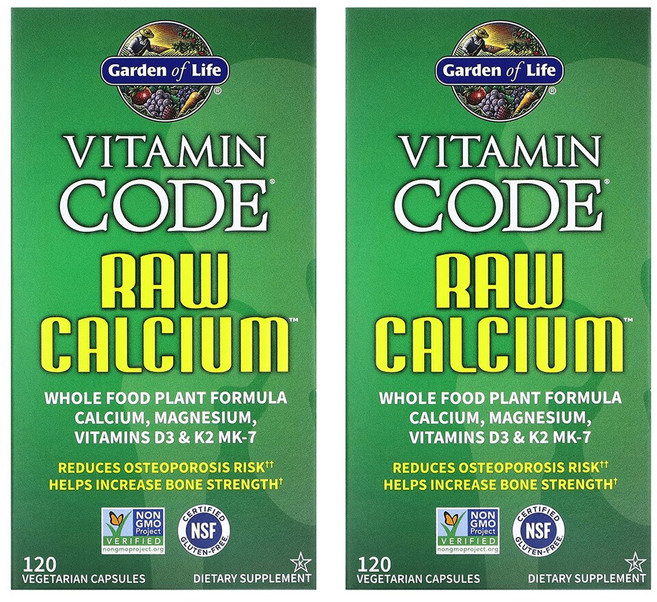 가든오브라이프 2개X Vitamin Code RAW Calcium 베지 캡슐 120정, 2개