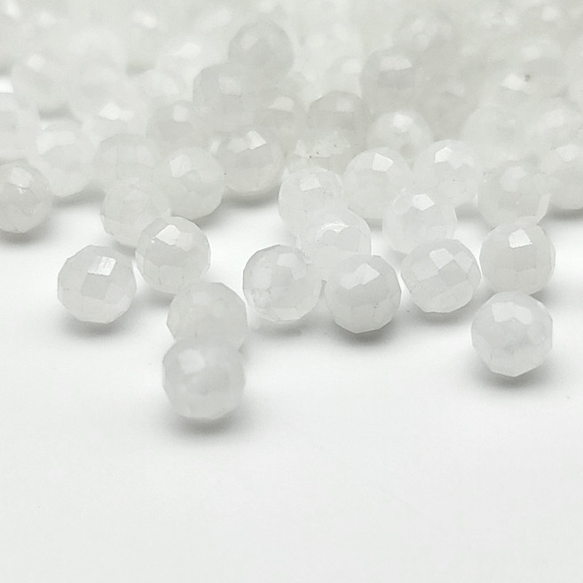 [모크재료방] 백옥 컷팅 4mm, 100개, 화이트