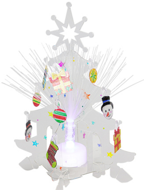 광섬유 크리스탈 트리 만들기 2종 1택 초등 DIY만들기 교육 실험키트, 광섬유+LED미포함