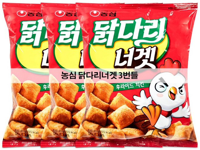 농심 닭다리 너겟 45g, 3개
