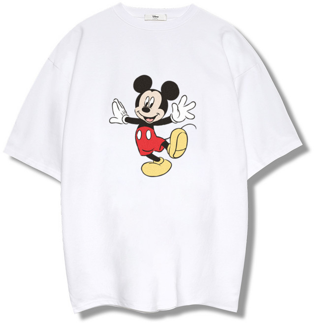 일루소 디즈니 해피 미키 특양면 반팔 티셔츠
