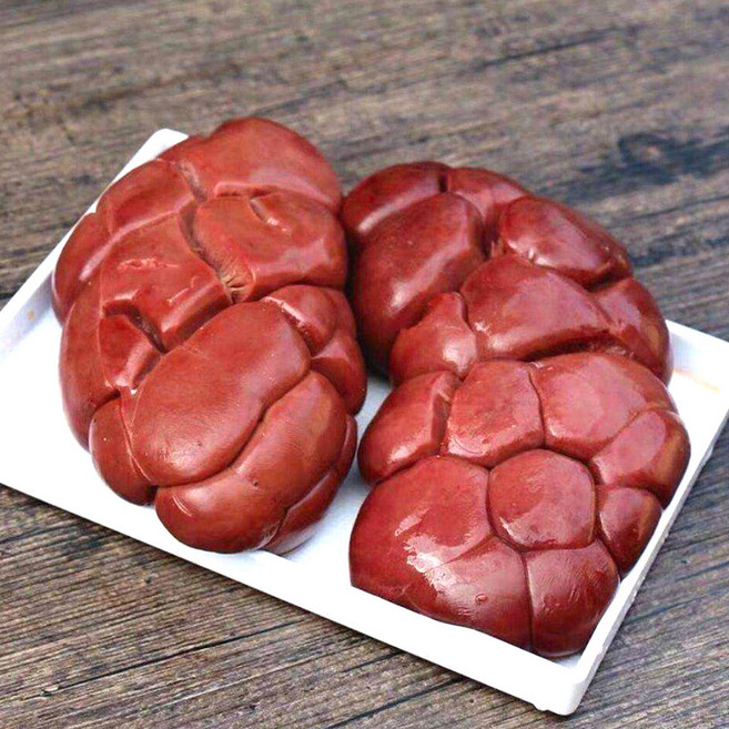 (배터짐) 냉장 냉동 한우 수입산 곱창 대창 천엽 소간 소염통 막내장 수구레 오드레기 주태기름 (일요일&당일발송), 냉동 한우 콩팥2개, 1개