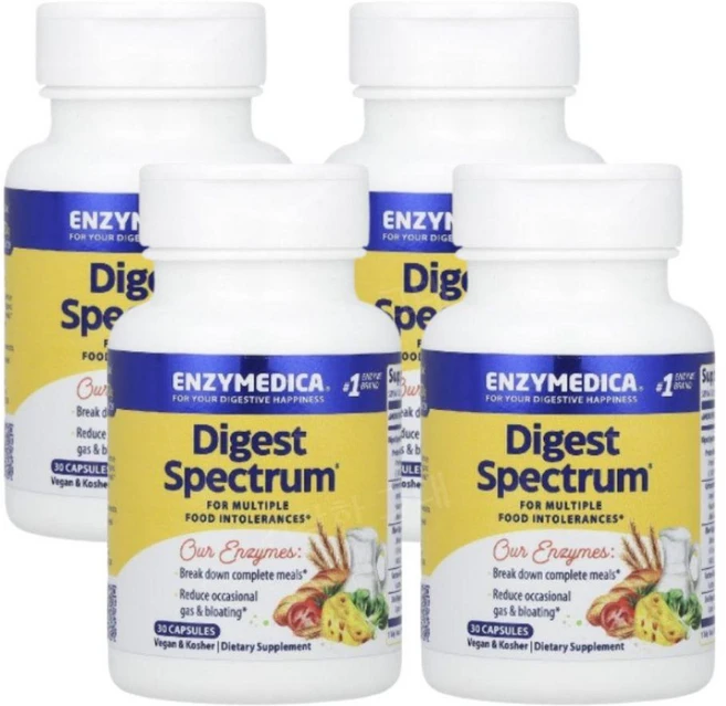 엔자이메디카 다이제스트 스펙트럼 효소 30캡슐 4개 엔자임 DigestSpectrum, 30정 - 쿠팡