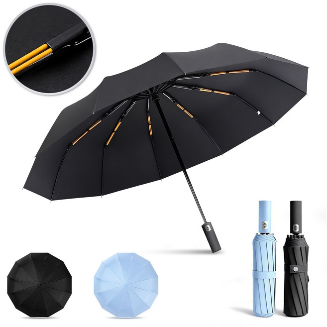 초강력 튼튼 ANTIFLOW 24k 비바람막이 우산 접이식 우산 파라솔 선물 상자 포장 원터치 3단