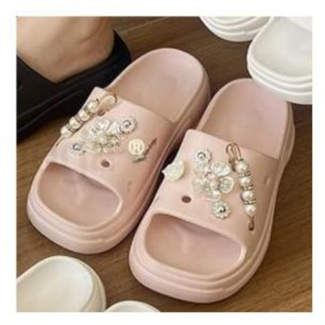 굿비아 캐릭터 슬리퍼 여성 학생 물놀이 슈즈 아쿠아 펀칭 사무실 회사 교생 eva 5cm