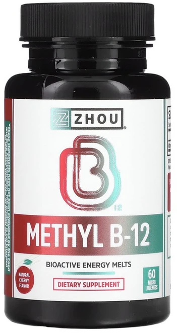 Zhou Nutrition 메틸 B-12 내추럴 체리 소형 사탕 60정, 1개 - 쿠팡