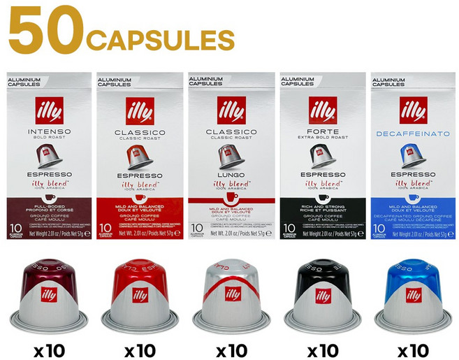 일리 네스프레소 호환캡슐 커피 5종 세트 50캡슐, 1세트