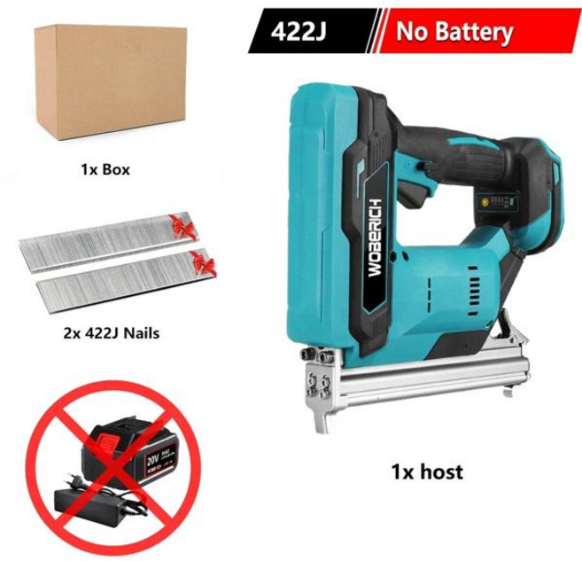 타정총 못박는총 콘크리트타정기 브러시리스 F30G 422J 1022J 전기 네일 건 스테이플러 타정기 가구 스테이플 프레임 목공 전동 공구 배터리 없음, 1개
