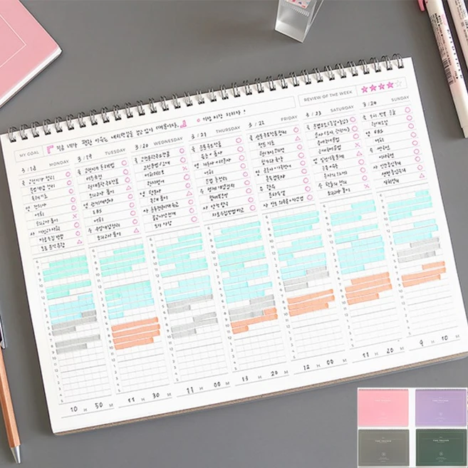 주간 스터디플래너 / 플래너 스케줄러 위클리플래너 주간플래너 학습플래너 1년스터디플래너 PLANNER 공시생스터디플래너 공부계획표 스터디플래너 추천 학습계획서 공시생플래너, 1개, 파인그린 - 쿠팡