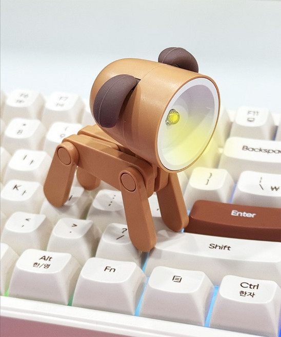 (다르담) 강아지 휴대용 미니 LED 스탠드 침대 책상 침실 무선 무드등 조명 독서등