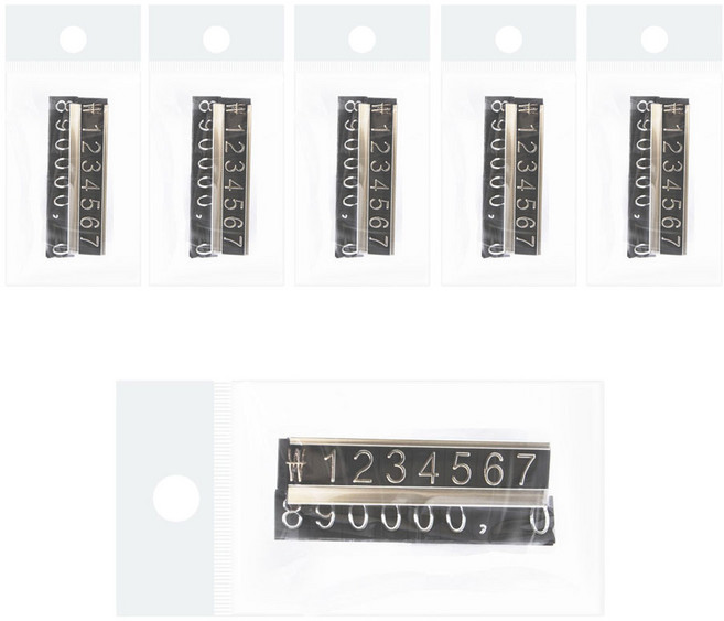 아트사인 프라이스칩 스탠드 가격 안내판 66 x 16 x 17 mm, 은색, 6개