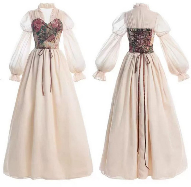 경성의복 개화기 의상 복고 레트로 졸업사진 드레스, 20