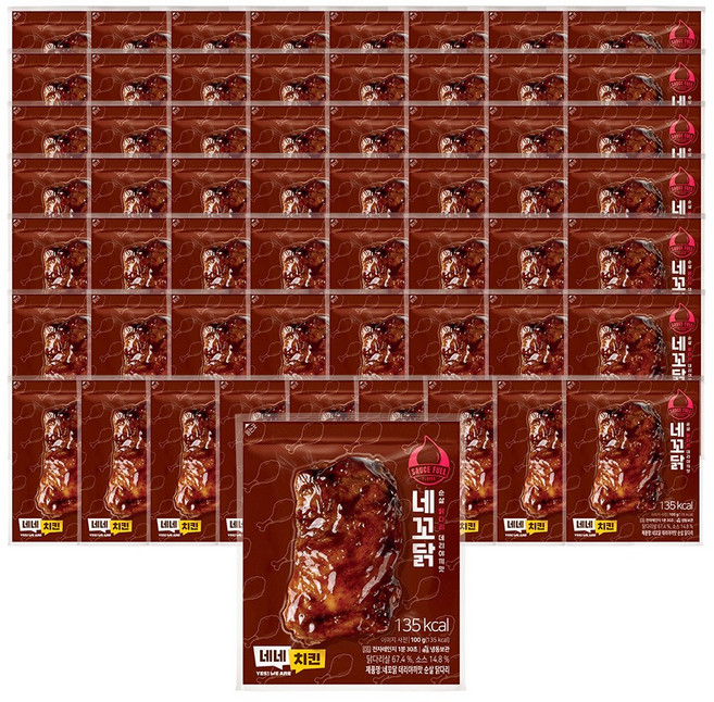 네네치킨 네꼬닭 순살 닭다리 데리야끼맛, 100g, 58개