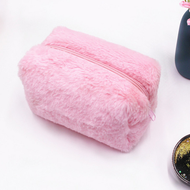 픽커스 퍼 극세사 메이크업 화장품 파우치