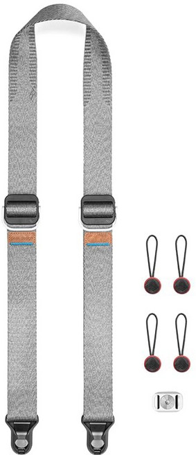 피크 디자인 슬라이드 라이트 카메라 스트랩 세이지 슬링 또는 어깨 스트랩으로 구성 가능 빠른 릴리스 연결 매끄럽고 그립감 있는 측면 사진작가용 200파운드 용량, 145cm, Midnight