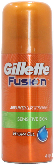 질레트 퓨전 하이드라 젤 센서티브 스킨 여행용, 70g, 3개