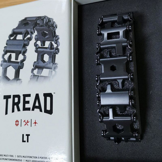 레더맨 멀티툴 BLUE 포함 트레드 시동기 만능공구 구조 RED 비상 코요테, 블랙 팔찌+포장 케이스, 1개