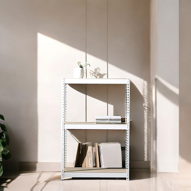 스피드랙 무볼트 조립식 철제 선반 앵글 300 x 200 x 900(h) - 3단 (원기둥), 블랙, 1개