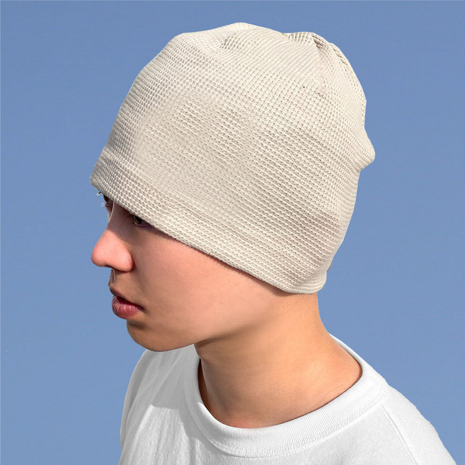엘에이엘엘 와플 비니 암환자 항암모자 수면 두건 얇은 시원한 면 모자 남자 여자 여름