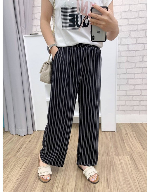 StephenieX 直條寬褲