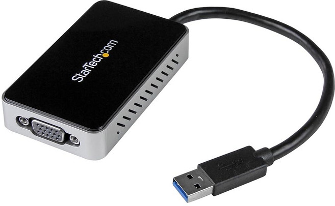 StarTech.com USB 3.0에서 VGA 어댑터(1포트 USB 1200 비디오 모니터 디스플레이 - 그래픽 Windows(USB32VGAEH) 1920x 어댑터 지원 카드, USB 3.0 w/ 1 Port Hub, 1개