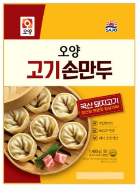 사조오양 고기손만두 1.4kg, 6개