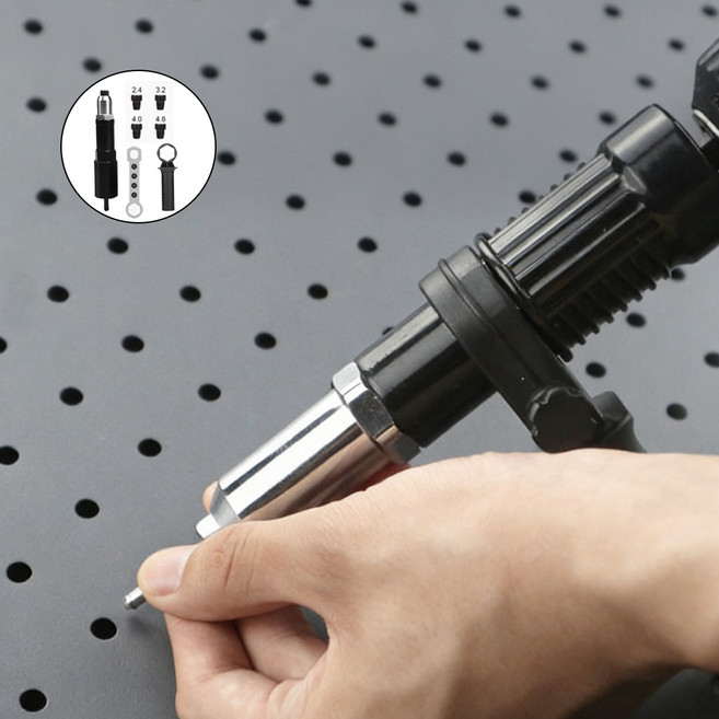 LXU 전동 리벳건 어댑터 육각샹크 임팩드릴호환, 1개