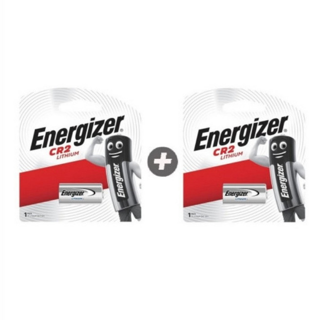 에너자이저 리튬 건전지 CR2 1+1개입 골프거리 측정기 인스탁스 카메라, 1개입, 2개