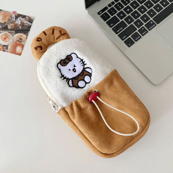 大疆pocket3收納包可愛手提保護套防撞防摔外出便攜雲臺ccd相機包, 1個, 麂皮貓咪:如图